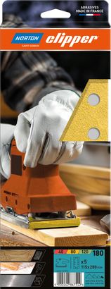 Garnitures abrasives 14 Trous 115x280 G180 - Lot de 5