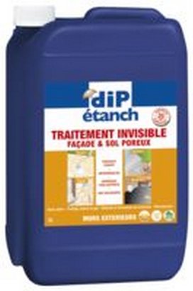 Traitement invisible façade & sol poreux Dip Etanch Translucide 5L