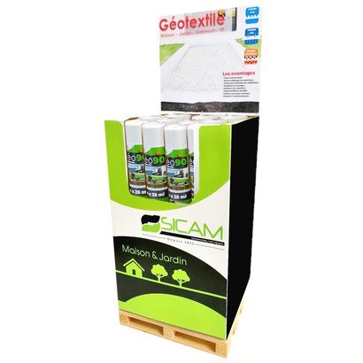 Géotextile usage et VL privatif GEO 90 - 1x10m - 90g/m² 6KN PP/PES- Rouleau de 10m²