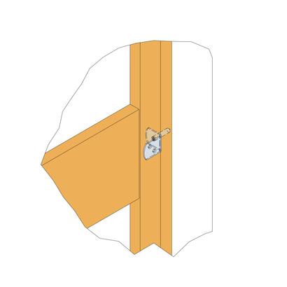Connecteurs palissade + vis zinguée CP-R - Lot de 4