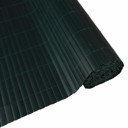 Canisse PVC double face, anti-UV, largeur lame 19 mm, vert - occultant 4/5 - 1 x 3 m