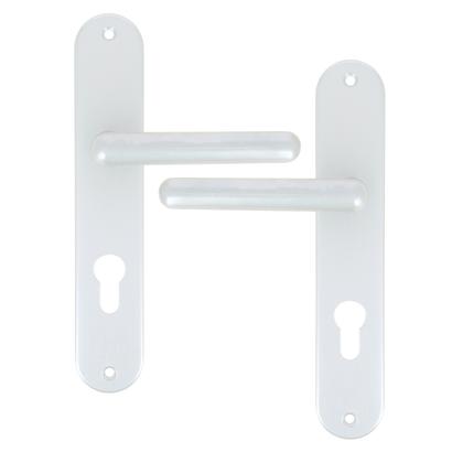 Ensemble de poignées /plaque Alu  à Cylindre - DANA Argent