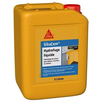 Hydrofuge liquide pour bétons et mortiers SikaCem® Bidon de 5L - Sika