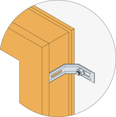 EQUERRE NERVUREE PAN COUPE 100 X 80 X 30 X 1.5