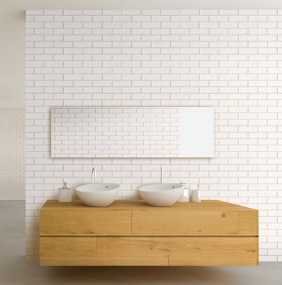 Lambris en PVC MINI METRO - 2600x250mm ép.7,5mm - White