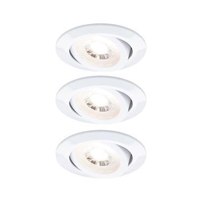 Spot encastré orientable 70° Ø82MM LED intégrée 4,8W 580lm 3000K blanc 230V - 3 unités