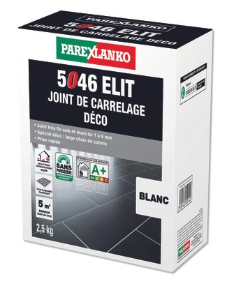 Joint carrelage ELIT fin décoratif mur et sol CG2 W Blanc 2,5kg (5046)