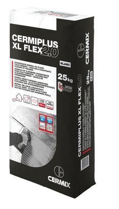 Mortier colle amélioré à haute déformabilité CERMIPLUS XL FLEX 2.0 blanc - sac de 25kg