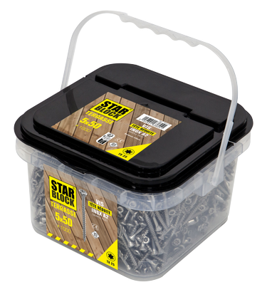 Vis terrasse simple filet STARBLOCK TX Tête réduite Inox A2 5x50 Seau de 1000