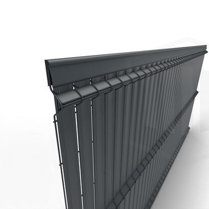 Kit occultant vertical PVC gris 2,50 x 1,23 m grillage rigide