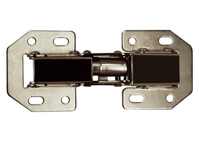 Charnière invisible en applique A ressort Acier nickelé 105 Blister de 2