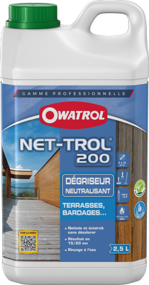 Dégriseur Détachant Bois NET TROL 200 OWATROL PRO - Bidon de 2,5L