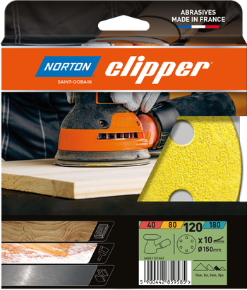 Disques abrasifs velcro 6 Trous 150 G120 - Lot de 10