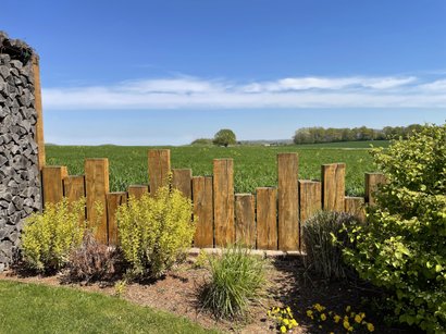 Traverses paysagères en chêne brutes en 120x200 - 2.60 m