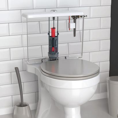 Mécanisme double wc etrier+robinet lateral - Wirquin