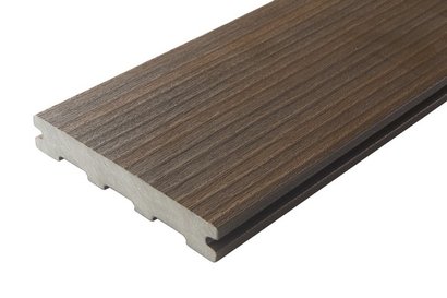 Lame de Terrasse Composite Pleine HERITAGE - 23x138mm L.4m - Havana Brown