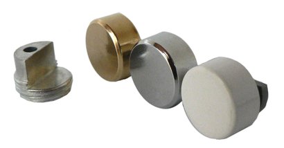 Patte à glace à visser Ø 18mm Laiton blanc Blister de 4