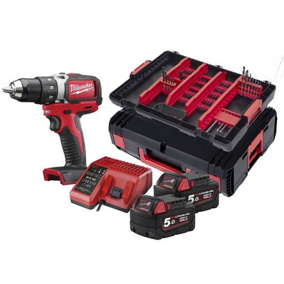 PERCEUSE VISSEUSE COMPACT M18 BLDD-502XA MILWAUKEE 18V 5.0AH ET COFFRET 100 ACCESSOIRES