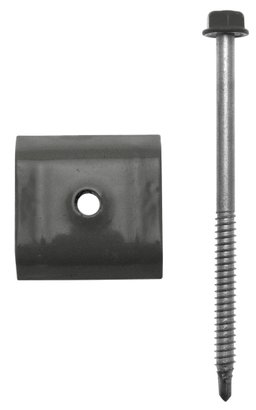 Vis autoperceuse Tête héxagonale à collerette Acier zingué + joint caoutchouc - tête laquée gris 6,3x100 Barquette de 25