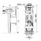 Mécanisme double wc etrier+robinet lateral - Wirquin