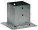 PIED DE POTEAU CARRE A BOULONNER 100 X 100 MM