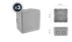 Lot de 3 boîtes de dérivation étanche - IP54 85x85/P50- Gris