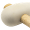 Petite masse en caoutchouc blanc avec manche en bois pour travaux de carrelage et soudure - 500G