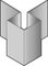 Profil Coin Extérieur pour bardage CEDRAL LAP 3m - C01 Blanc