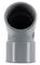 Coude Ø32MM femelle-femelle à 67°30 à coller gris en PVC - Nicoll