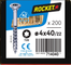 Vis ROCKET TX Tête fraisée Inox A2 4x40/22 Boite de 200