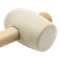 Petite masse en caoutchouc blanc avec manche en bois pour travaux de carrelage et soudure - 500G