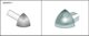 2 angles sortants pour profilé de finition carrelage - 1/4 de rond fermé DURONDELL Alu Argent Ht 11 mm - DRAE 110-Y