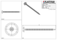 Plan technique du clou inox Plastivan 40 mm à tête plastique avec dimensions de fixation