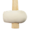 Petite masse en caoutchouc blanc avec manche en bois pour travaux de carrelage et soudure - 500G