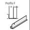 Profil F13 pour panneau de 13MM L.3M ép.0,5MM - Blanc - Eurocoustic