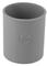Manchon Ø 63MM femelle-femelle à coller gris en PVC - Nicoll