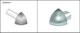  2 angles sortants pour profilé de finition carrelage - 1/4 de rond fermé DURONDELL Alu Argent Ht 12,5 mm - DRAE 125-Y