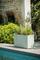 Jardinière muret BASALT 116L polypropylène vert amande décor béton